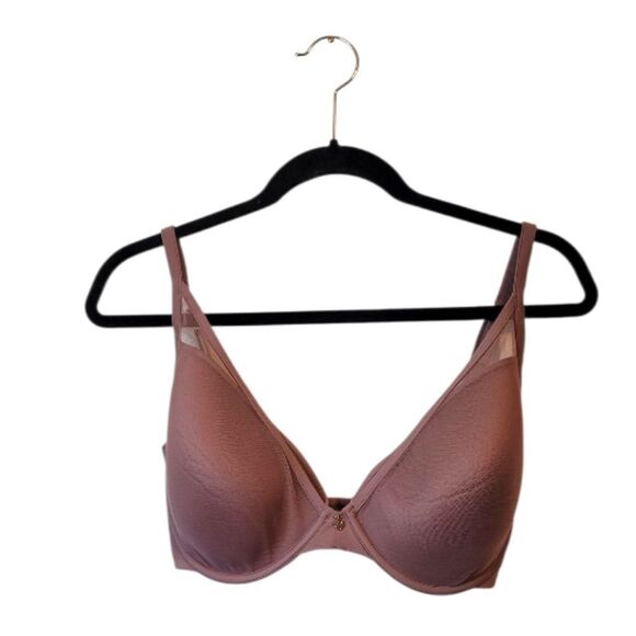 Thirdlove Women's Mauve Mesh 24/7 Classic Contour Plunge Bra Size 32H - Picture 1 of 5